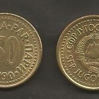 Münze Jugoslawien: 50 Para 1990