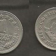 Münze Jugoslawien: 1 Dinara 1968