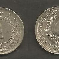 Münze Jugoslawien: 1 Dinara 1973