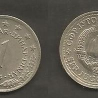 Münze Jugoslawien: 1 Dinara 1975