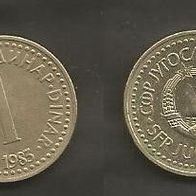 Münze Jugoslawien: 1 Dinara 1983