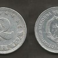Münze Jugoslawien: 2 Dinara 1953