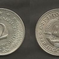 Münze Jugoslawien: 2 Dinara 1972