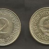 Münze Jugoslawien: 2 Dinara 1981