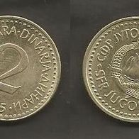 Münze Jugoslawien: 2 Dinara 1985