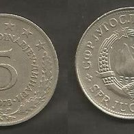 Münze Jugoslawien: 5 Dinara 1973