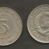 Münze Jugoslawien: 5 Dinara 1979