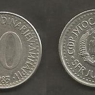 Münze Jugoslawien: 10 Dinara 1983