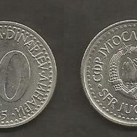 Münze Jugoslawien: 10 Dinara 1985