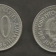 Münze Jugoslawien: 20 Dinara 1986