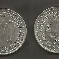 Münze Jugoslawien: 50 Dinara 1986