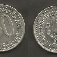 Münze Jugoslawien: 50 Dinara 1988 - Typ 1