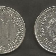 Münze Jugoslawien: 100 Dinara 1985