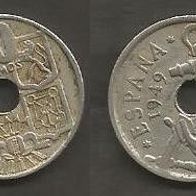 Münze Spanien: 50 Centimos 1949