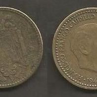 Münze Spanien: 1 Peseta 1947