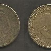Münze Spanien: 1 Peseta 1963