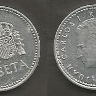 Münze Spanien: 1 Peseta 1985