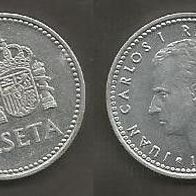 Münze Spanien: 1 Peseta 1988