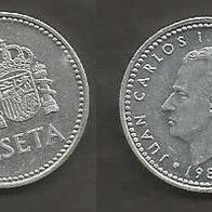 Münze Spanien: 1 Peseta 1989