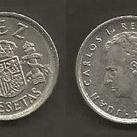 Münze Spanien: 10 Pesetas 1985