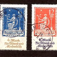 Deutsches Reich 365 Mi 233 - 234 gest.., Alters- und Kinderhilfe 1922