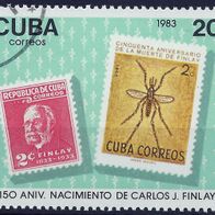 Cuba - Kuba - Mi. Nr. 2777 - 150. Geburtstag Carlos J. Finley (1983) - gestempelt o