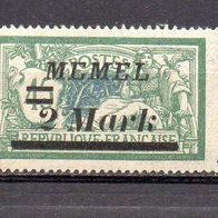 D. Reich Memel 1922, Mi. Nr. 0088, Frankreich Überdruck, ungebraucht #08824