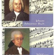 2 Telefonkarten - PD 15 + 10 von 1999 , Bach + Mozart , leer
