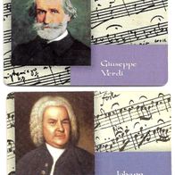 2 Telefonkarten - PD 02 /2000 + 15 /1999 , Verdi + Bach , leer