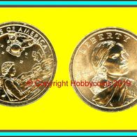 USA : 1 $ Indianer Native American Dollar Indians in space Sacagawea 2019 D oder P