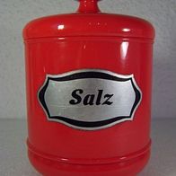 Rote Aufbewahrungsdose " Salz " , emsa W. Germ. 70 J.