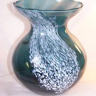 Glas Vase 70er Jahre, H.- 17,3 cm