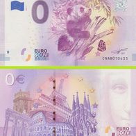 0 Euro Schein Panda (ohne gedruckten Titel) CNAB 2018-1 selten Nr 11670