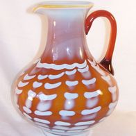 Opaline Florence / Murano Glas Kanne/ Vase, 60/70er Jahre