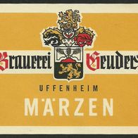 ALT - BE MÄRZEN Brauerei Geuder † 1988 Uffenheim Lkr. Neustadt/ A.-Bad Windsheim
