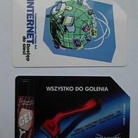 2 polnische Telefonkarten, siehe Abbildung !