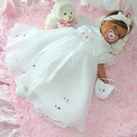 Nr.0HBK11-1 Taufkleid Festkleid Taufgewand Kleid Taufe Hochzeit  Babykleid 
