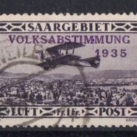 Saargebiet Flugpost gestempelt Michel Nr. 197