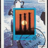 Ajman VAE - Mi. Nr. Block 607 A - Apollo-Gemini-Programm - gestempelt o