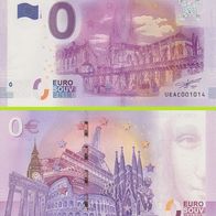 0 Euro Schein Cathedrale de Quimper UEAC 2016-1 selten Nr 2191