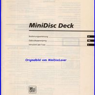Sony MDS-JE510 Bedienungsanleitung Manual MiniDisc Deck Player Recorder