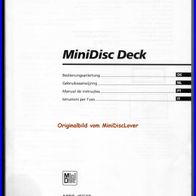 Sony MDS-JE530 Bedienungsanleitung Manual MiniDisc Deck Player Recorder