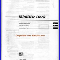 Sony MDS-S38 Bedienungsanleitung Manual MiniDisc Deck Player Recorder