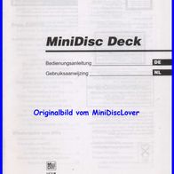 Sony MDS-S50 Bedienungsanleitung Manual MiniDisc Deck Player Recorder