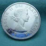Canada Kanada 1 Dollar 1964 Silber Quebec Charlottetown. .##742