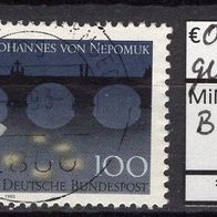 BRD / Bund 1993 600. Todestag von Johannes von Nepomuk MiNr. 1655 gestempelt -1-