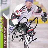 Brian Roloff - AK Augsburger Panther - signierte Playercard 13/14