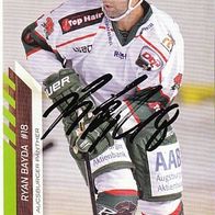 Ryan Bayda - AK Augsburger Panther - signierte Playercard 13/14