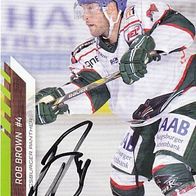 Rob Brown - AK Augsburger Panther - signierte Playercard 13/14