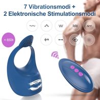 Fidech Penisring Vibrator Elektrostimulation Dehnbar Klitoris Fernbedienung